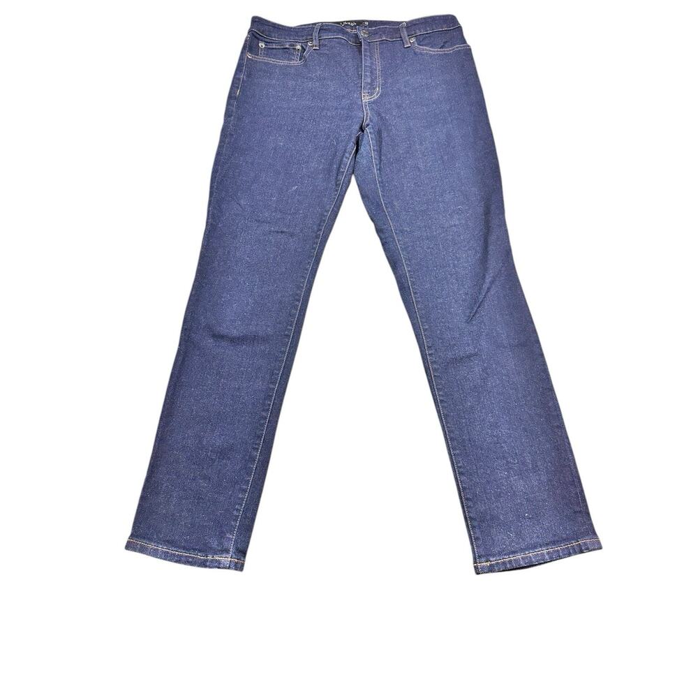 Ralph Lauren Jeans Womens 12 Blue Denim Black Label LRL Straight Leg Bottoms